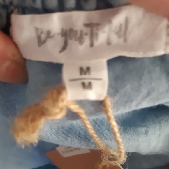 Be-you-ti-ful one shoulder denim top - Picture 5 of 5